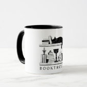Book Lover's Booktrovert Funny Saying マグカップ (正面左)