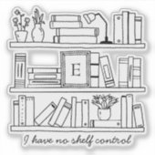 Book Lover's Funny Quote Monogram シール (正面)