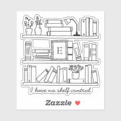 Book Lover's Funny Quote Monogram シール (シート)