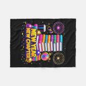 Book Lovers Happy New Year Chapter 2026 Bookworm F フリースブランケット (正面(横))