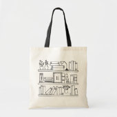 Book Lover's Monogram Gift トートバッグ (正面)