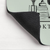 Book Lover's Monogram Initials Booktrovert マウスパッド (コーナー)