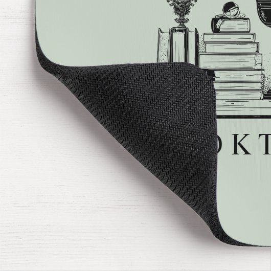 Book Lover's Monogram Initials Booktrovert マウスパッド (コーナー)