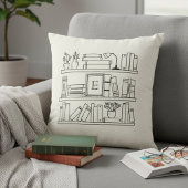 Book Lover's Monogram Throw Pillow クッション