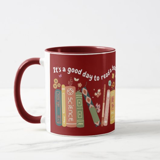 Book Lovers Quote, It's A Good Day To Read A Book マグカップ (左)