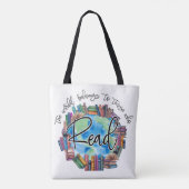 Book Lovers "Read" Brushed Polyester Tote Bag トートバッグ (裏面)