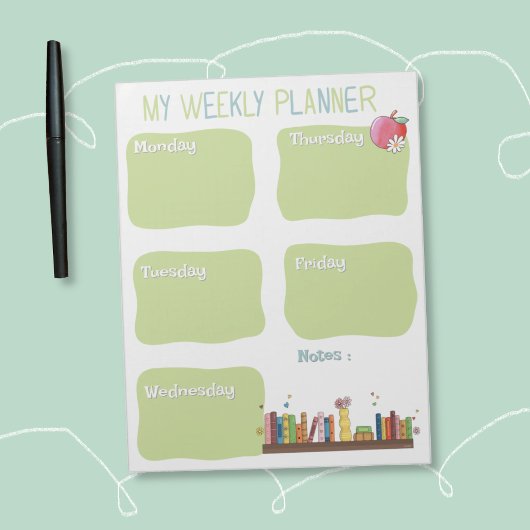 Book Lovers Weekly Planner Notepad ノートパッド