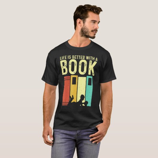 Book Men 読 Readers Librarian Tシャツ (正面フル)