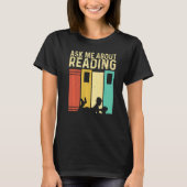 Book  Men Women Reading Readers Librarian Tシャツ (正面)