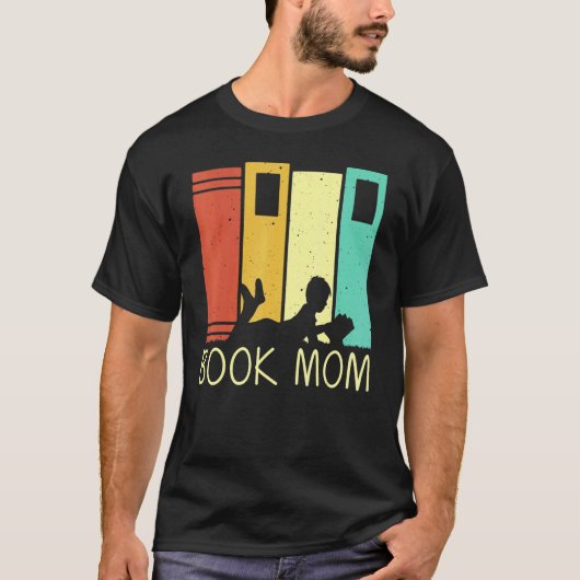 Book Mom Women 読's Readers Librarian Tシャツ (正面)