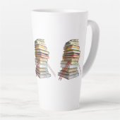 Book Mug Gifts for Book Lovers カフェラテマグ (右アングル)