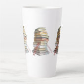 Book Mug Gifts for Book Lovers カフェラテマグ (正面)