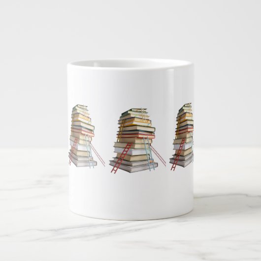 Book Mug Gifts for Book Lovers ジャンボコーヒーマグカップ (正面)