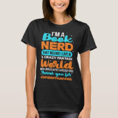 Book Nerd Reading Reader Bookworm Librarian Biblio Tシャツ (正面)