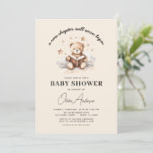 Book New Chapterが始まるTeddy Bear Baby Shower 招待状 (スタンド正面)