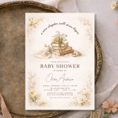 Book New Chapter Begins Baby Shower 招待状
