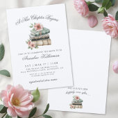 Book New Chapter Floral Bridal Shower 招待状