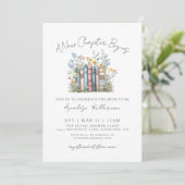 Book New Chapter Floral Bridal Shower Invitation 招待状 (スタンド正面)