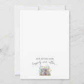 Book New Chapter Floral Bridal Shower Invitation 招待状 (裏面)