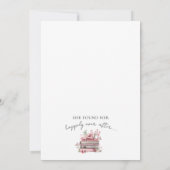 Book New Chapter Floral Bridal Shower Invitation 招待状 (裏面)
