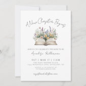 Book New Chapter Wildflower Baby Shower 招待状 (正面)