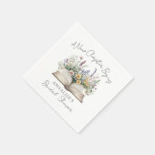 Book New Chapter Wildflower Bridal Shower スタンダードカクテルナプキン (角)