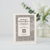 Book of Common祈りの言葉, New York 1800 ポストカード (スタンド正面)