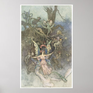 Book of Fairy Poetry, Victorian Era Fairy Painting ポスター