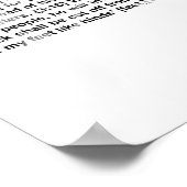 Book of Habakkuk(完全KJV文字) ポスター (角)