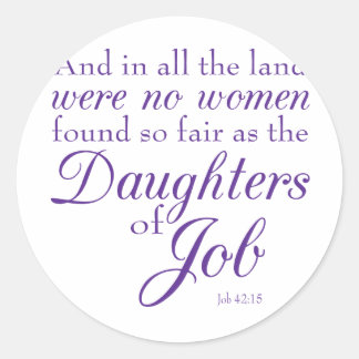 Book of Job Bible Verse Sticker ラウンドシール