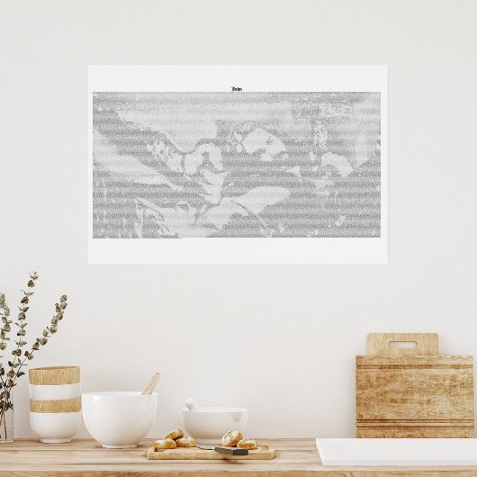 Book of John (完全KJV文字) ポスター (キッチン)