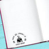 Book Of Libraryのゴシック様式の骨格バラ セルフインキングスタンプ