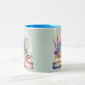 Book of Shadows神秘的な異教のウィッカ信者ハロウィーン ツートーンマグカップ (中央)