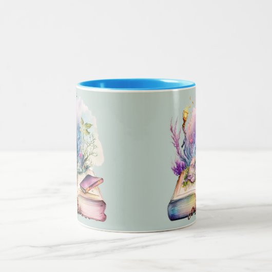 Book of Shadows神秘的な異教のウィッカ信者ハロウィーン ツートーンマグカップ (中央)