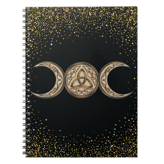 Book of Shadows Celtic Triple Moon/Triple Goddess  ノートブック (正面)
