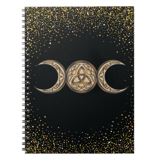 Book of Shadows Celtic Triple Moon/Triple Goddess  ノートブック (正面)