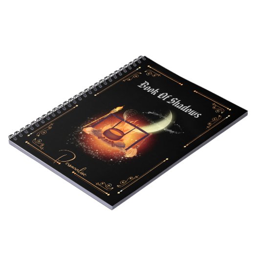 Book Of Shadows Fire Cauldron Journal Black ノートブック (左側)