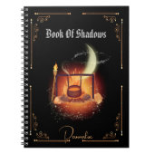 Book Of Shadows Fire Cauldron Journal Black ノートブック (正面)