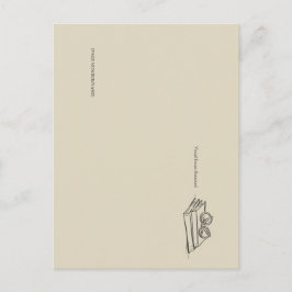 Book Pile- Minimalist Book Lover ポストカード