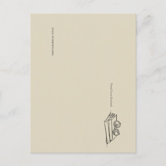 Book Pile- Minimalist Book Lover  ポストカード (正面)