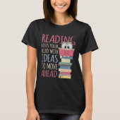 Book Reader Reading Library & Librarian Bookworm O Tシャツ (正面)