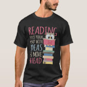 Book Reader Reading Library & Librarian Bookworm O Tシャツ (正面)