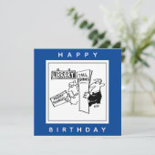 Book Readers at a Library Cartoon カード (スタンド正面)