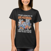 Book reading   bookworm cute book nerd book reader tシャツ (正面)