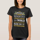 book reading bookworm library books librarian  1 tシャツ (正面)