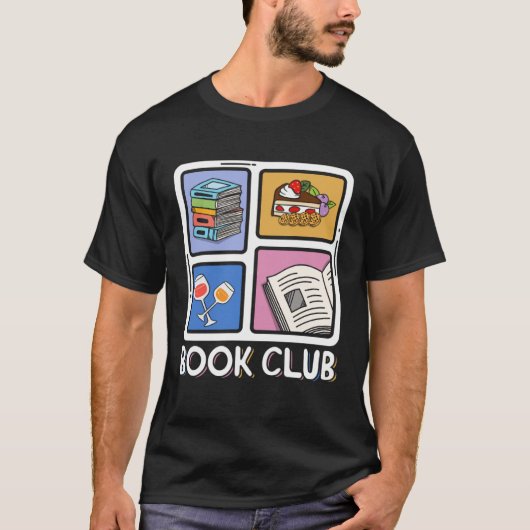Book Reading Club Bookworm Book Discussion Club Tシャツ (正面)