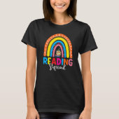 Book Reading Lover Bookish Bookworm Rainbow Readin Tシャツ (正面)