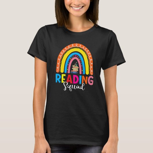 Book Reading Lover Bookish Bookworm Rainbow Readin Tシャツ (正面)