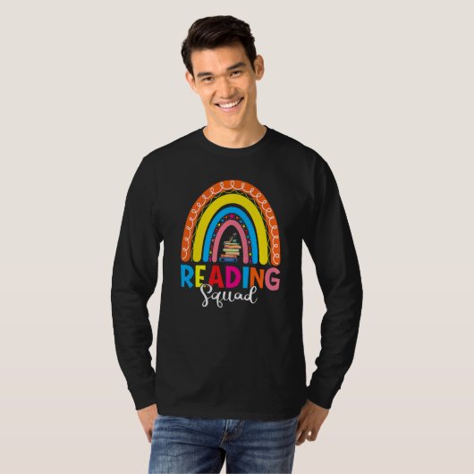 Book Reading Lover Bookish Bookworm Rainbow Readin Tシャツ (正面フル)