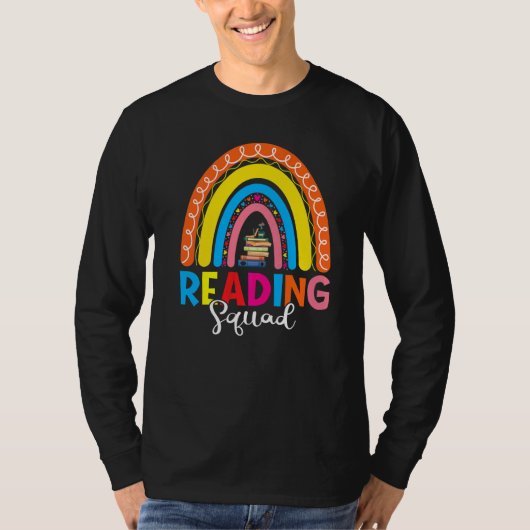 Book Reading Lover Bookish Bookworm Rainbow Readin Tシャツ (正面)